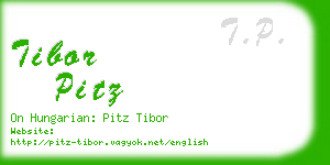 tibor pitz business card